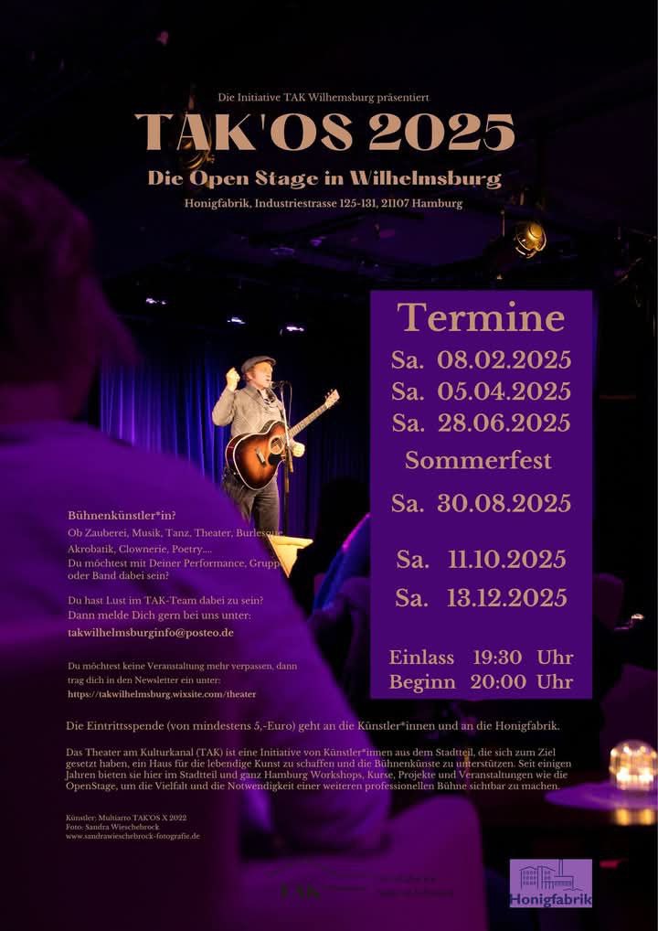 Honigfabrik - TAK Open Stage (mit Anmeldung, Wilhelmsburg)